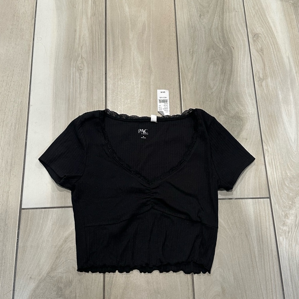 PacSun Black Crop Blouse